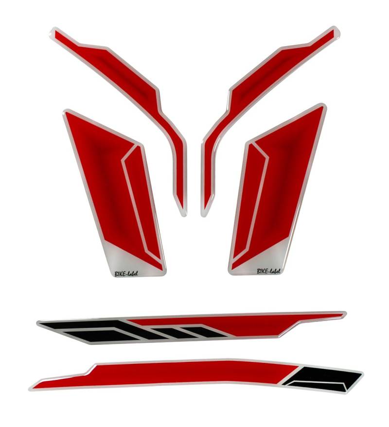 Tankpad Aufkleber Kettenschutz kompatibel für Kawasaki Z900 rot silber X550182 von Tankpad