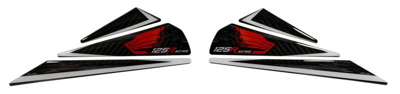 Tankpad Carbon Effekt 3D Knee-Pad kompatibel für Honda CB125R Weiß X802202VA von Tankpad
