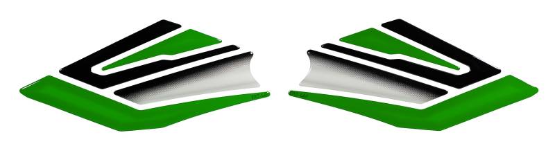 Tankpad Kniepad Motorrad Grün kompatibel für Kawasaki Z125 X801400VA von Tankpad