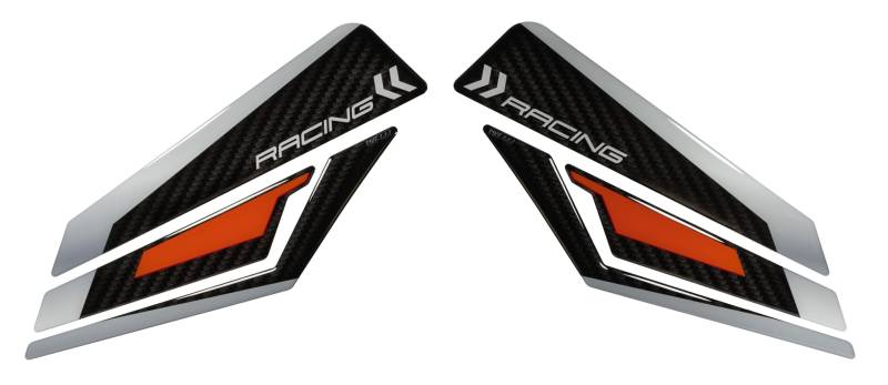 Tankpad Schutz seitlich Carbonlook kompatibel mit KTM 390 Duke blau X800444VA von Tankpad