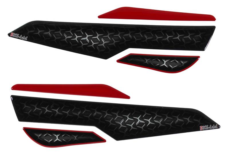Tankpad Seitentankpad Kratzerschutz kompatibel für Kawasaki Z900 schwarz rot X800683 von Tankpad