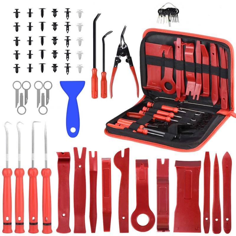 Tapsin 158 Stück Demontage Werkzeug Auto Zierleistenkeile Verkleidungs Werkzeug Innen-Verkleidung Ausbau Lösewerkzeug Entfernung Werkzeug zierleisten Türverkleidung Befestigung Clips Pry Tool Kit von Tapsin