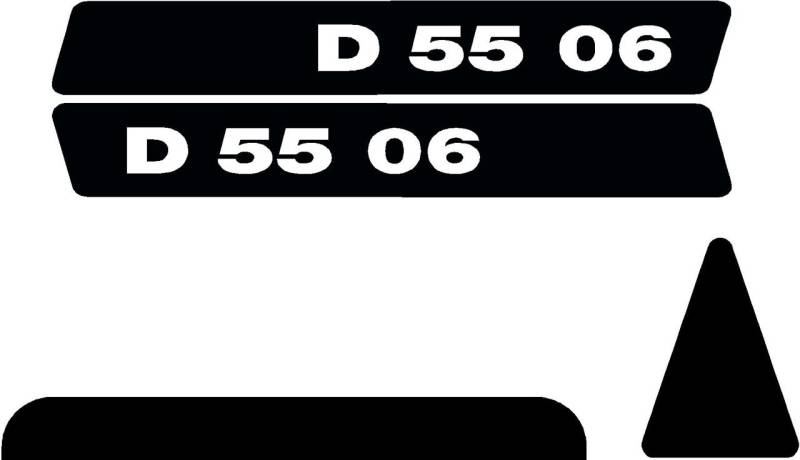 Deutz D5506 Aufkleber Logo Emblem Sticker Label lang von Tassorm