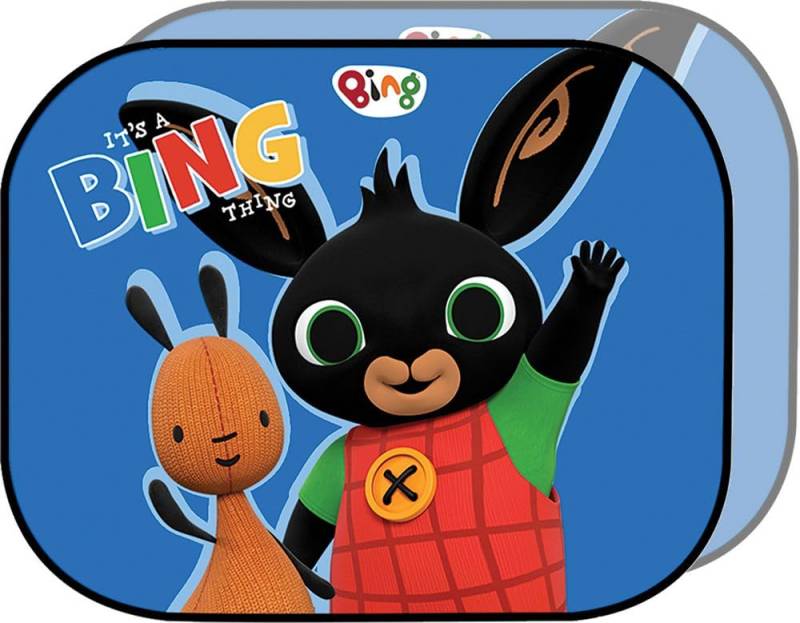 TataWay - Seitenmarkisen für Bing-Autos | UV-Schutz für Kinder | Einfache Saugnapf-Befestigung | Bing und Flop Design, 44x35 cm, blau von TATAWAY