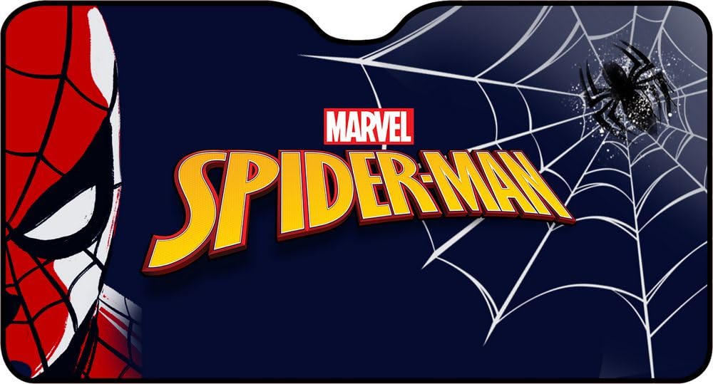 Spiderman Sonnenschutz für die Windschutzscheibe, 130 x 70 cm, für Herren, Spinne, Kartons von TataWay in viaggio si cresce