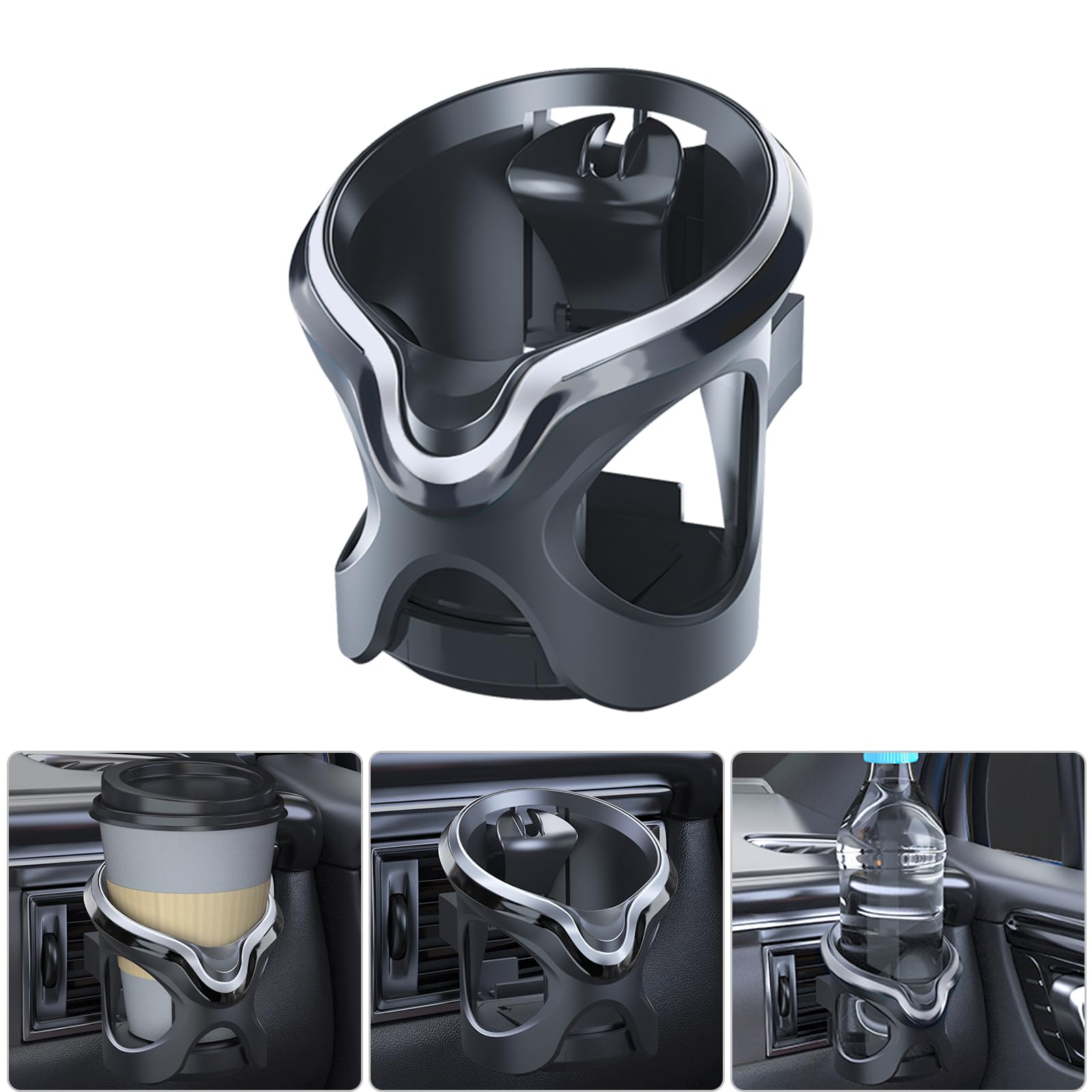 KFZ Auto Getränkehalter Cupholder Dosenhalter Universal Auto Lüftungshalterung, Flaschenhalter für Auto Aschenbecher, Kaffeebecher und Getränkedose mit Flexibler Befestigung max. Ø76mm von Tawveml