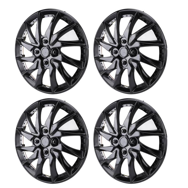 14in Hubcap Radabdeckung Kratzerds Schutz Stilvoller Look Ersatz für Escort Axe Clio 4pcs Abs Schwarz (BLACK) von Tbest