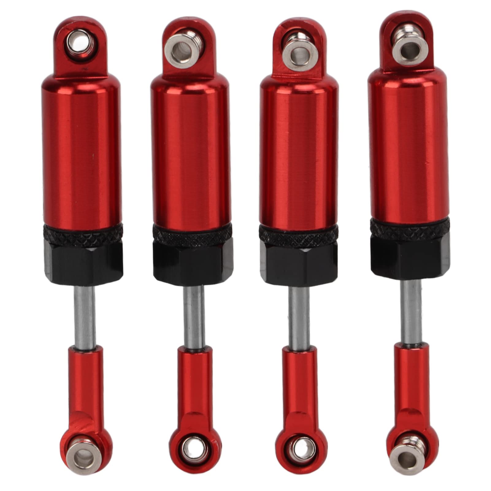 4 Stück RC-StoßDämpfer 60 Mm Dämpfer Intern für MN 1/16 Ferngesteuerte Automodell-Upgrades, Interne Sp-Dämpfer-Stoßdämpfer-Upgrade-Teile, RC-Auto-Metall-Dämpfer-Stoßdämpfer (Rot) von Tbest
