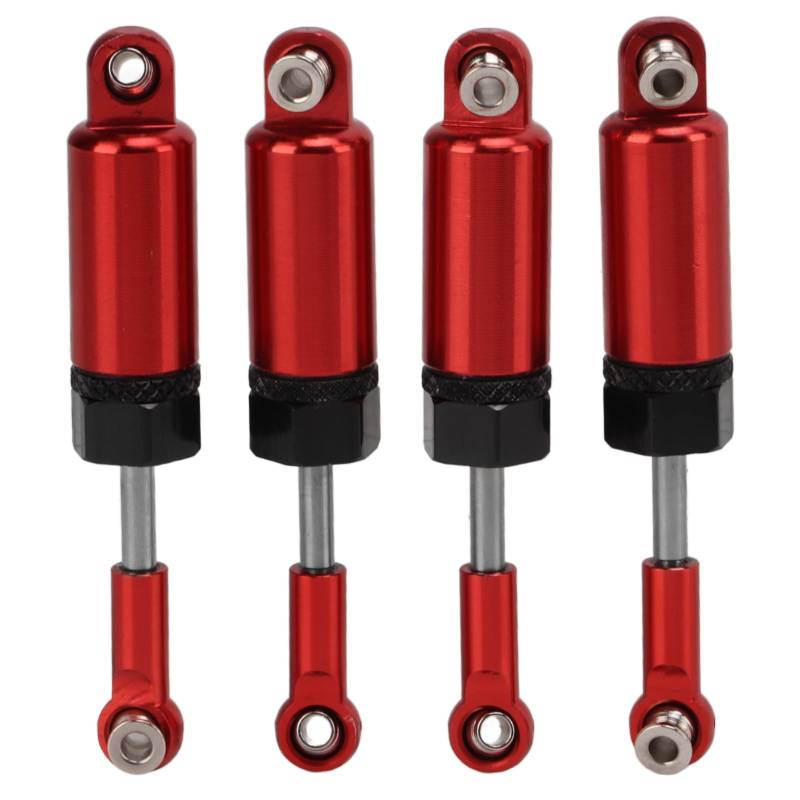 4 Stück RC-StoßDämpfer 60 Mm Dämpfer Intern für MN 1/16 Ferngesteuerte Automodell-Upgrades, Interne Sp-Dämpfer-Stoßdämpfer-Upgrade-Teile, RC-Auto-Metall-Dämpfer-Stoßdämpfer (Rot) von Tbest