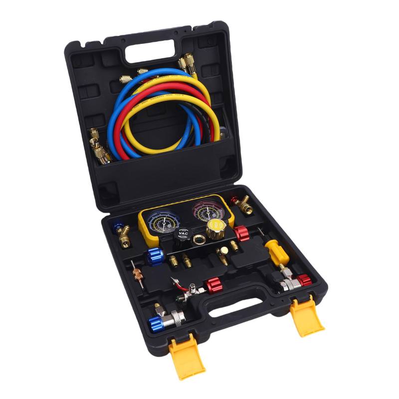 4 -Wege HLK -Verteiler -Set, HLK -Messgeräte Messing -Verteiler -Set AC -Diagnose für den Professionellen Gebrauch von Tbest