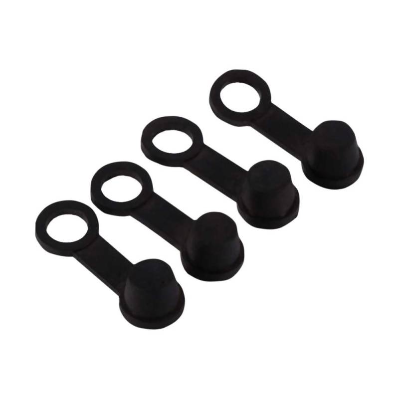 staubkappe entlüftungsschraube,Tbest Motorrad Gummi Bremse Entlüftungsnippel Fett Kappe Staubschutzhülle, 4 Stück 8mm Bremse Schraubkappen Fettdeckel Staubschutz Kappe Schwarze Entlüftungsnippelkappe von Tbest