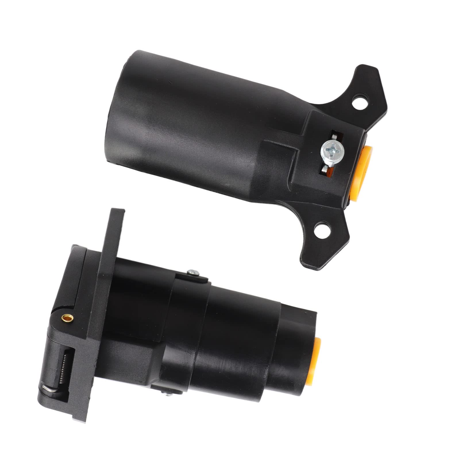 7-poliger Runder Anhänger-Stecker-Adapter-Stecker, Anhänger-Stecker-Stecker-Buchse-Verdrahtungs-Adapter-Stecker 7-Wege-Stecker-Spleiß-Stecker-Kit für Wohnmobil-Sattelauflieger 7-poliger Runder Anhänger-Stecker-Adapter-Stecker, Anhänger-Stecker-Stecker-Buchse-Verdrahtungs-Adapter-Stecker 7-Wege-Stecker-Spleiß-Stecker-Kit für Wohnmobil-Sattelauflieger von Tbest