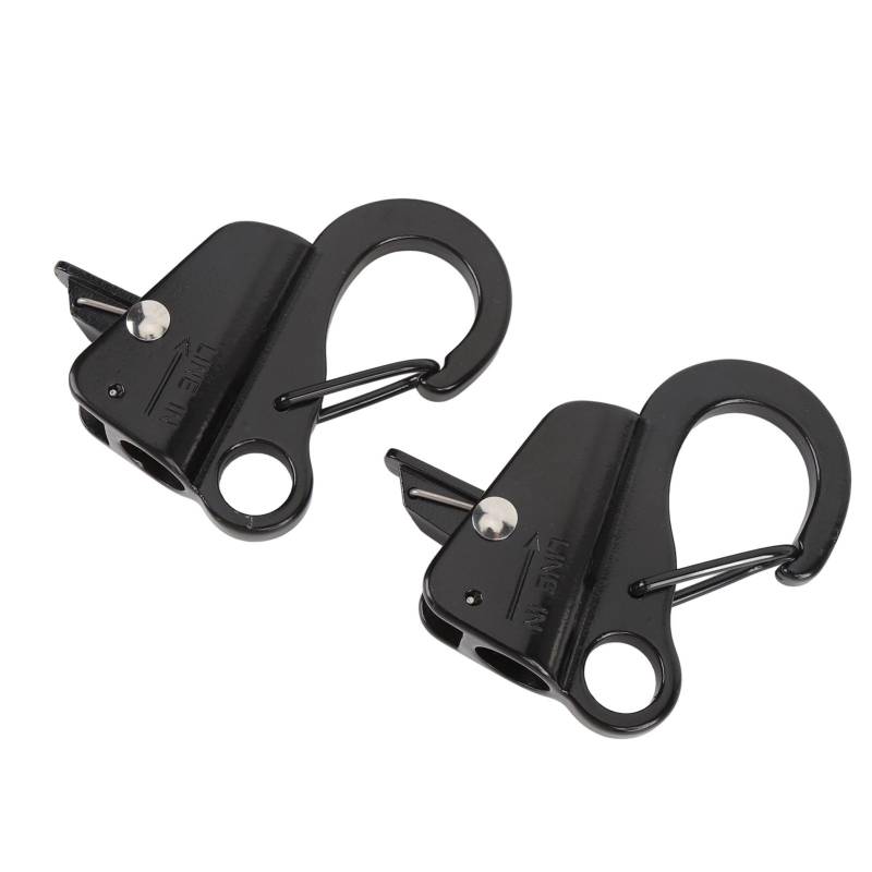 Bootsgüter Edelstahl Schnellfreisetzungen Stoßfänger 2pcs für 3/8 Zoll Bis 5/8 -Zoll -Seil Schwarz von Tbest