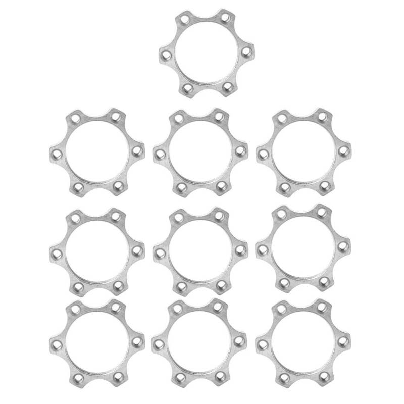 fahrrad bremsscheibe spacer 6 loch, Fahrrad Scheibenbremsen Adapter Scheibenbremsadapter, 10PCS 6 Bolzen Fahrrad Freilauf Gewindezapfen Scheibe Fahrrad Bremsscheibe Flanschadapter(44MM) von Tbest