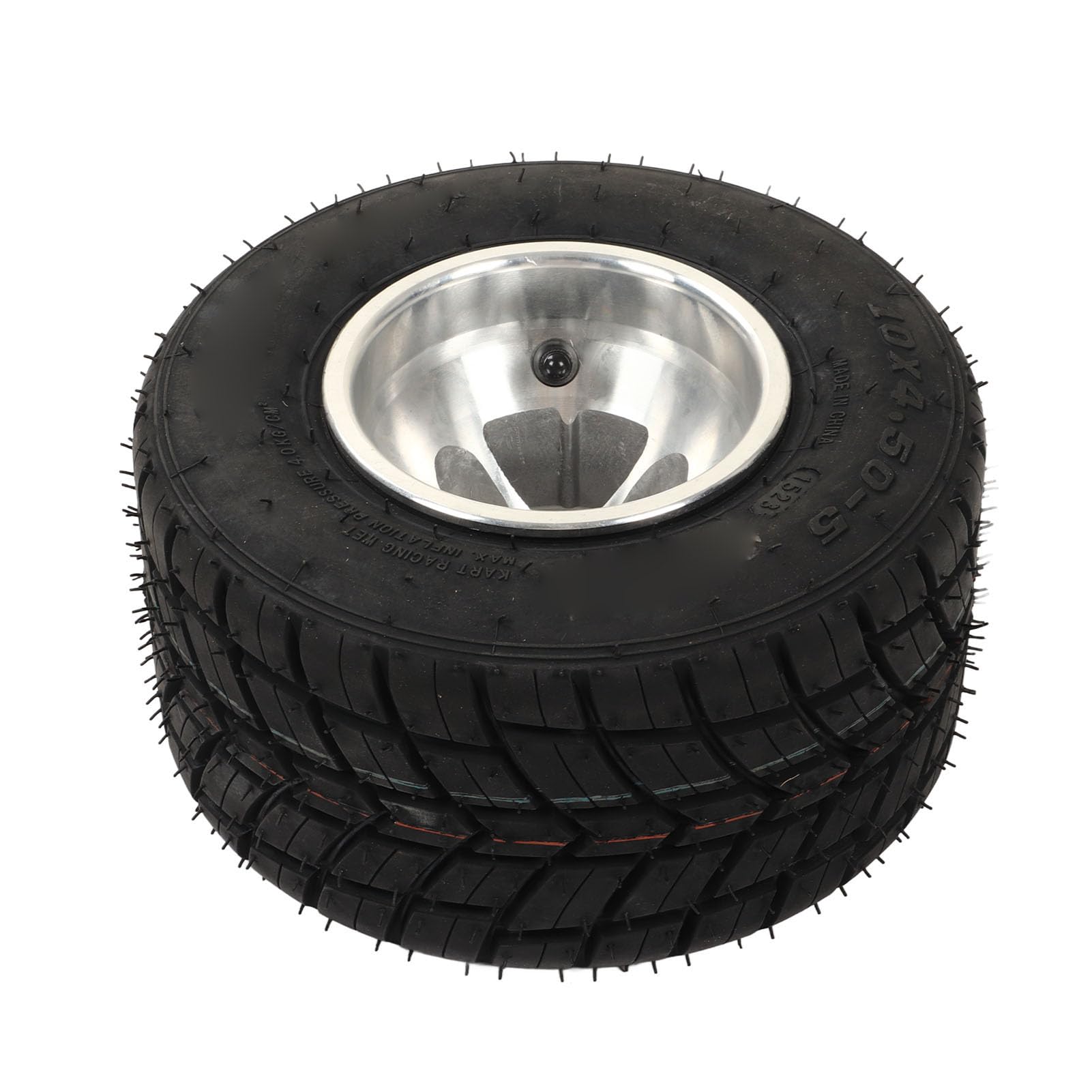 Go-Kart-Reifen, ATV-Reifen 10 X 4,50-5 Reifen mit Nabe Explosionsgeschützte Rutschfeste Ersatzreifenräder Universal für ATV UTV Go Kart-Landwirtschaftsfahrzeuge von Tbest