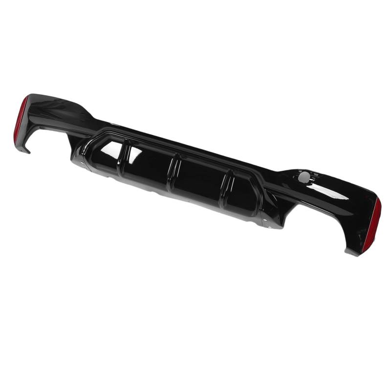 Heck Stoßfänger Diffusor -Spoilerlippe, Hintere Stoßfänger Diffusorlippe mit Schlepphakenabdeckung M Leistungsschutz Austausch für G30 G31 M Sport (Helles Schwarz) von Tbest