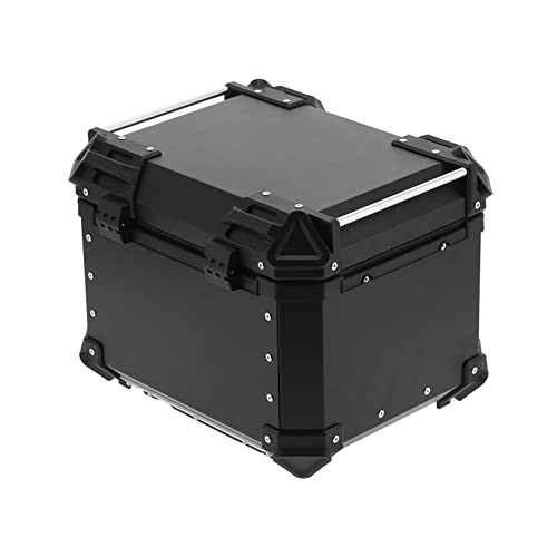 Motorrad-Aufbewahrungsbox, Universal Black 45L Motorrad Adventure Aluminium Top Case Heckbox Gepäck von Tbest