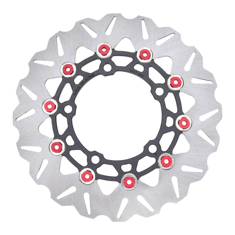 Motorrad -Bremsscheibenscheibenscheiben -Rotor 267 Mm Vorderer Bremsrotor -Austausch für 2021-2024 (Rot) von Tbest