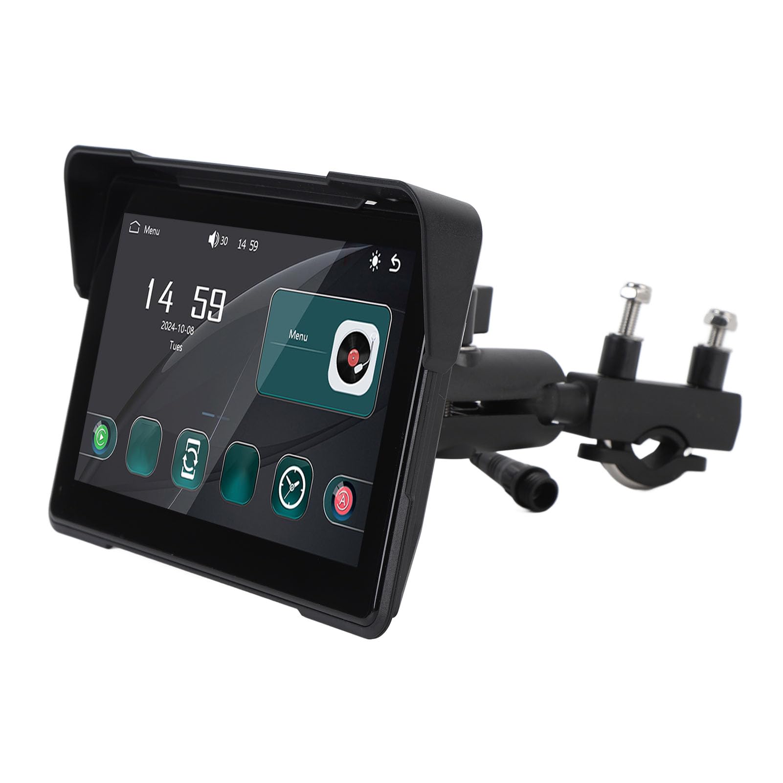 Motorrad -Navigator 7 Zoll Wasserdichtes Touchscreen Tragbares CarPlay Auto GPS -Navigation Motorrad von Tbest