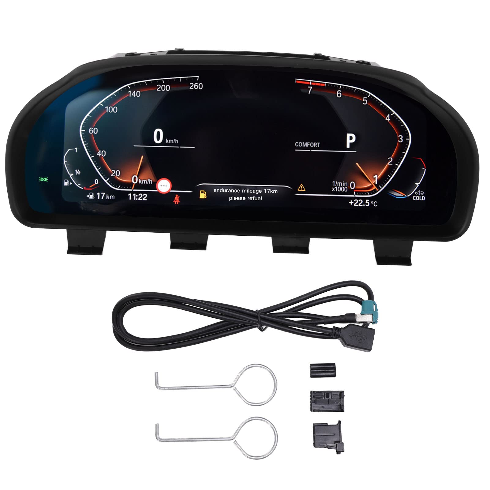 Tbest Auto-LCD-Digitalinstrument, Auto-LCD-Bildschirm-Meter Digital-Dashboard-Cluster-Instrument Ersatz für 5er F10 F11 F18 GT F07 Tbest Auto-LCD-Digitalinstrument, Auto-LCD-Bildschirm-Meter Digital-Dashboard-Cluster-Instrument Ersatz für 5er F10 F11 F18 GT F07 von Tbest