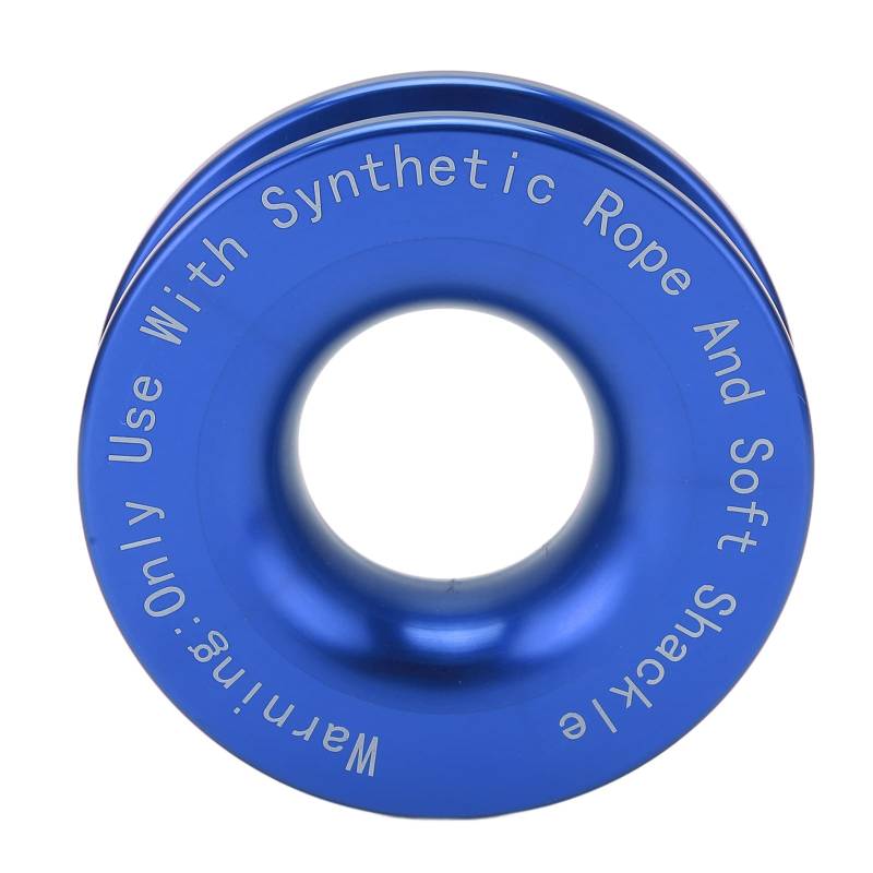 Tbest Bergungsring, Utinch Recovery Ring, Winch Snatch Recovery Ring 41000Lbs Aluminium für 7/16 Zoll/1/2 Zoll Weichen Schäkel mit 3/16 Zoll/1/4 Zoll/3/8 Zoll Seilen (Blau) für ATV, SUV, LKW, Anhänger von Tbest
