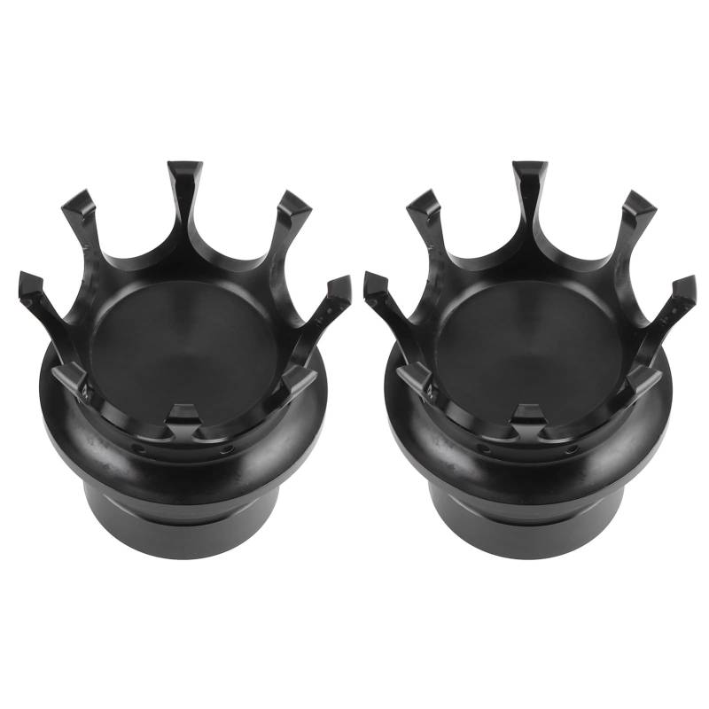 Vorderachsmutternabdeckungen Abdeckung Pbymt Chromkappen Cups Goldkopfschraube für Davidson Motorrad 2007 Crown Radmuttern 2005 Fatboy 2016 Ultra Classic Touring Achse (Schwarz) von Tbest