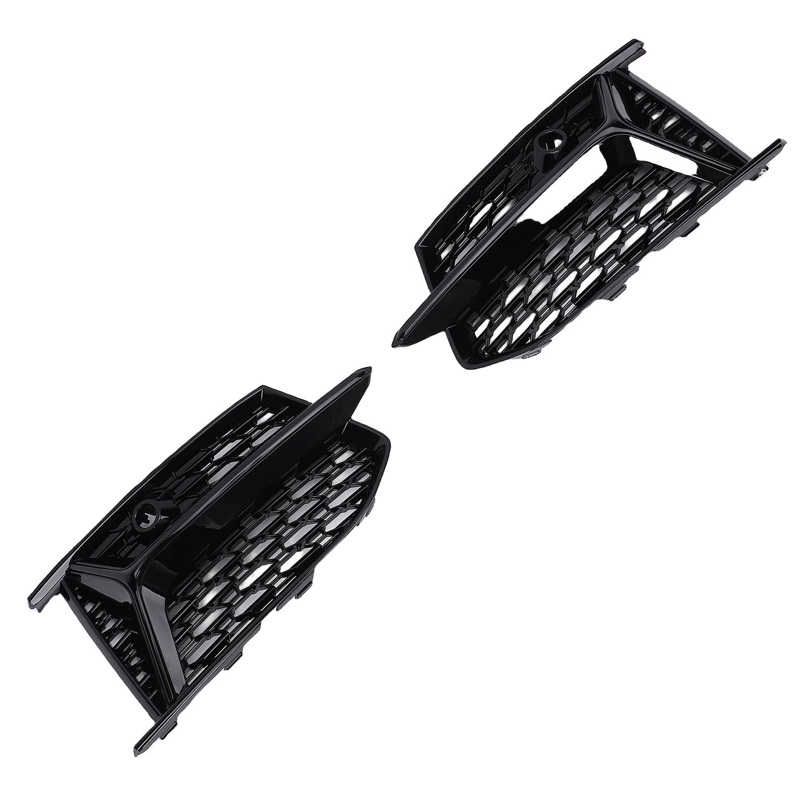 Vordere Stoßfänger Nebel Light Kühlergrillabdeckung Premium Dauerhaftes ABS -Material Sporty Design Verbessertes Erscheinungsbild für S6 C8 2018 2025 (BLACK) von Tbest