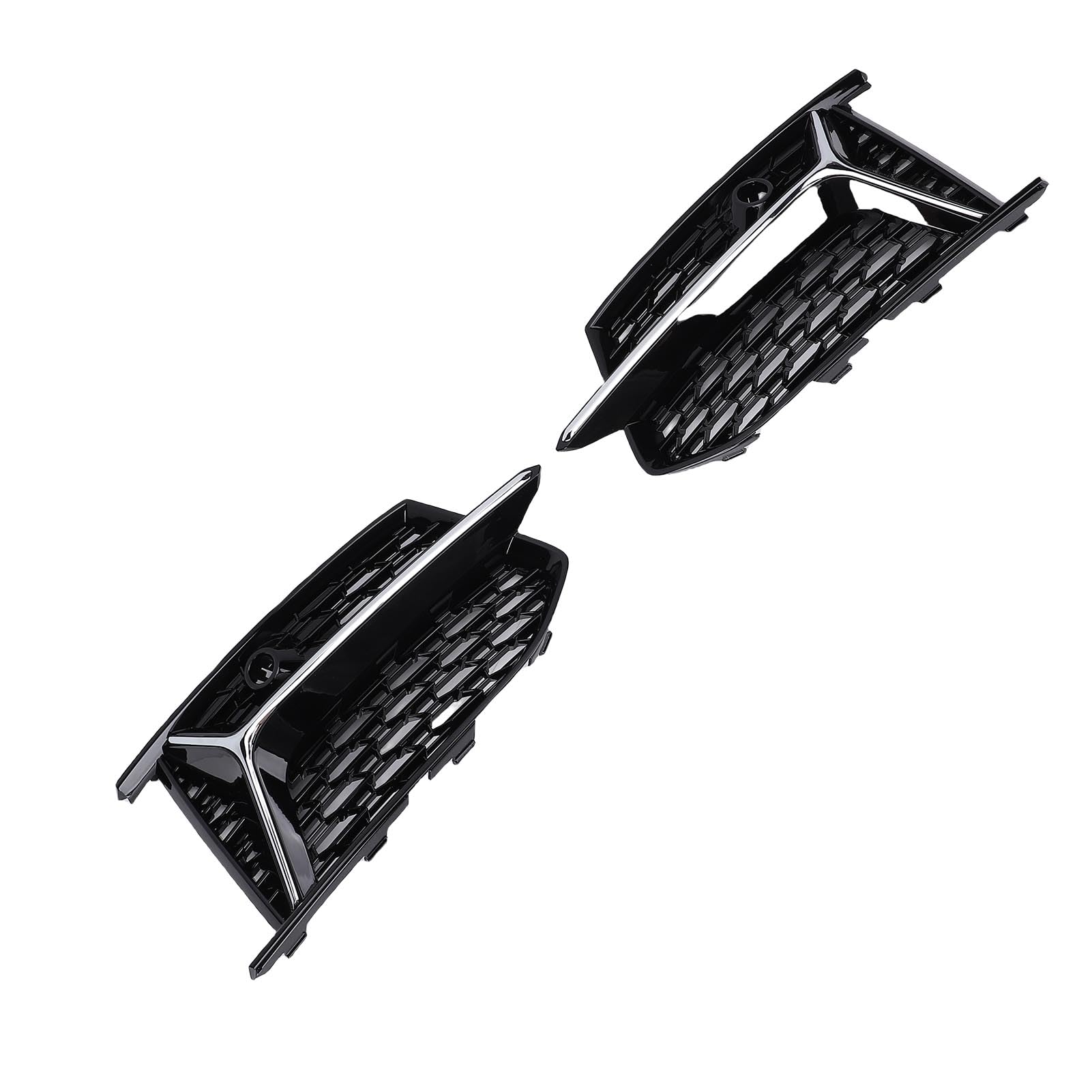 Vordere Stoßfänger Nebel Light Kühlergrillabdeckung Premium Dauerhaftes ABS -Material Sporty Design Verbessertes Erscheinungsbild für S6 C8 2018 2025 (Chrom) von Tbest