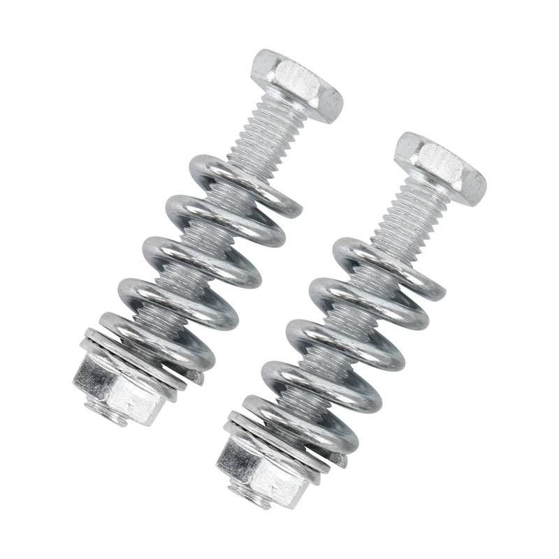 Exhaust Bolts and Nuts Kit, Auspuff-Reparatur-Set, 8-teiliges Auspuffreparatur-Set inklusive Bolzen, Mutter, Feder, Dichtung, Stahl Autozubehör von Tbest