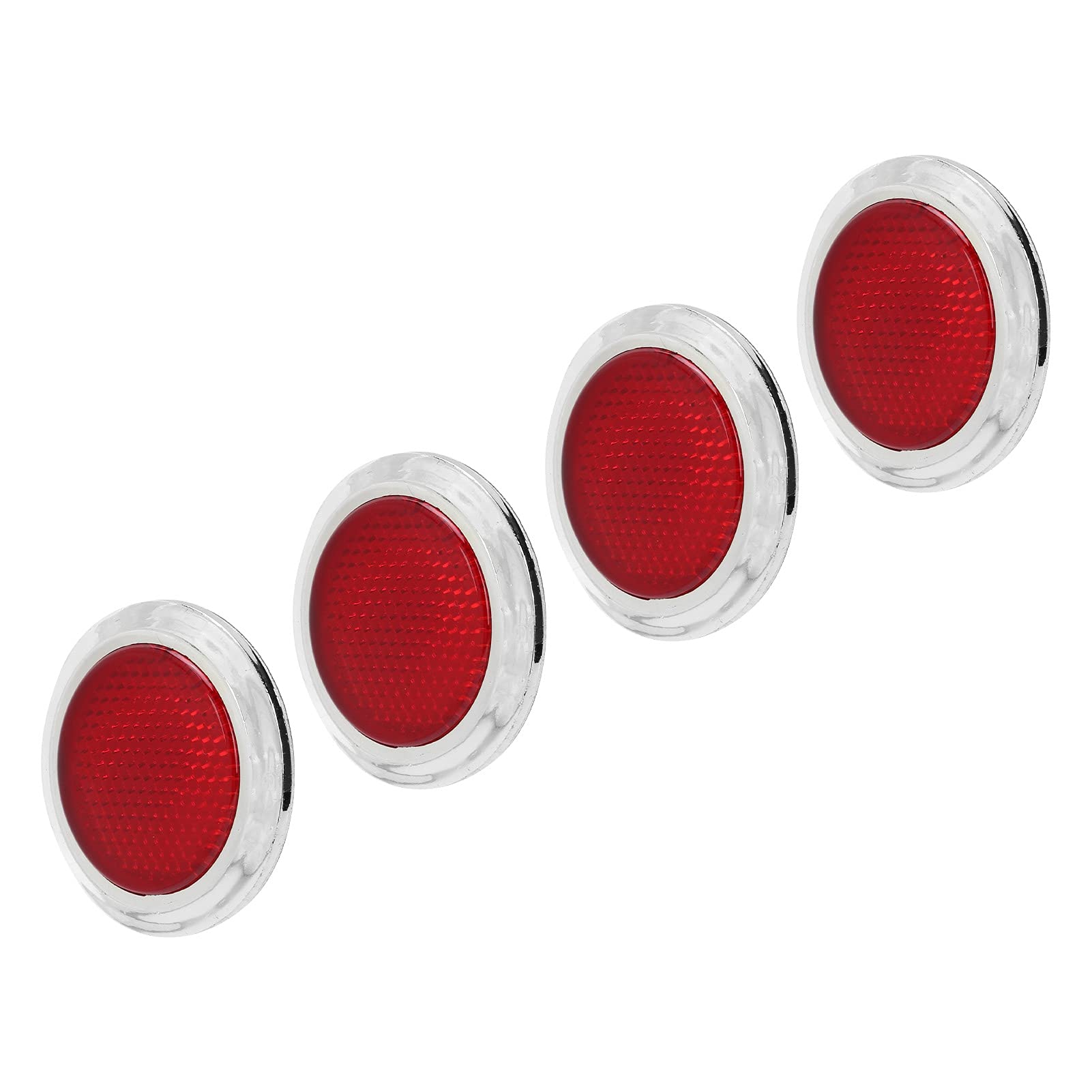 reflectors round,Elektrischer Induktions-Haltepunkt-Tester,Rote Reflektoren Klein,Fahrrad-Sicherheits Reflektoren,4PCS Roter Reflektor ABS-Chrom-Trim Runder Reflektieren der Schutz für von Tbest