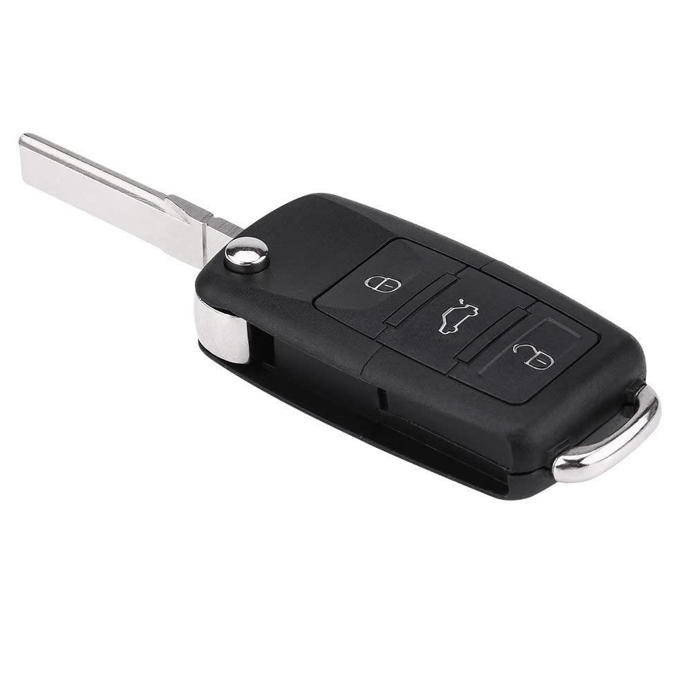 schlüssel id48,3-Tasten-Auto Fernbedienung Schlüsselanhänger Schlüsselanhänger Keyless Entry Remote 433Mhz ID48 Chip Autoschlüssel Ersatz für 1k0959753G von Tbest
