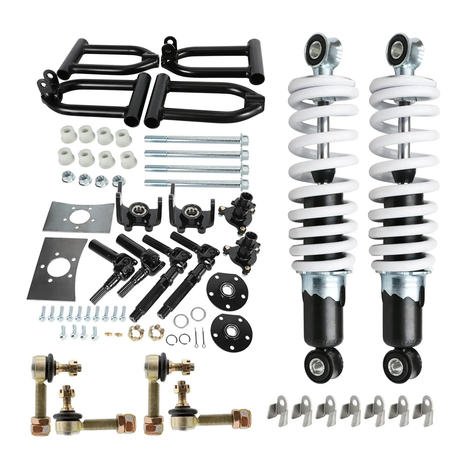 Aufhängung Oberer Unterer Stoßdämpfer Schwingarmsatz & 250 mm (9,8 Zoll) Stoßdämpfer for DIY Teil c Go Kart ATV Quad Buggy Golfwagen Mini Bike Ersatzteile von TcHUYAn