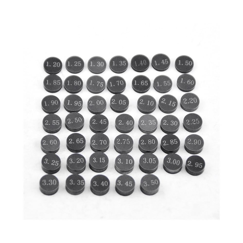 Einstellbare Ventildichtungsscheibe for Motorradmotoren, Durchmesser 7,48 mm, Kit for Hond, Suzk, YMH, Kawski, 1,2 mm - 3,5 mm, 1,225 mm - 3,475 mm Ersatzteile(7.48mm 47pc) von TcHUYAn