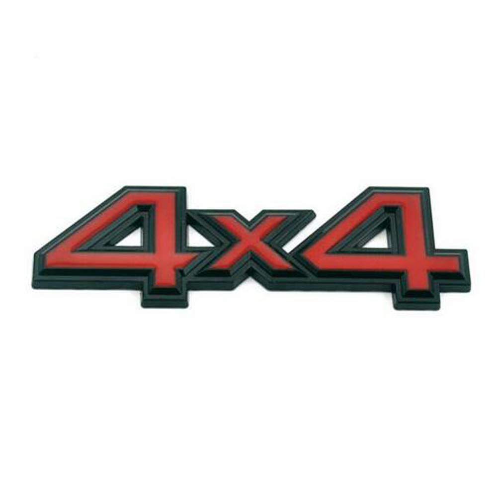 1 Stücke 3D Metall 4x4 allradantrieb Auto Aufkleber Emblem Abzeichen (Rot #Schwarz) von Tcare