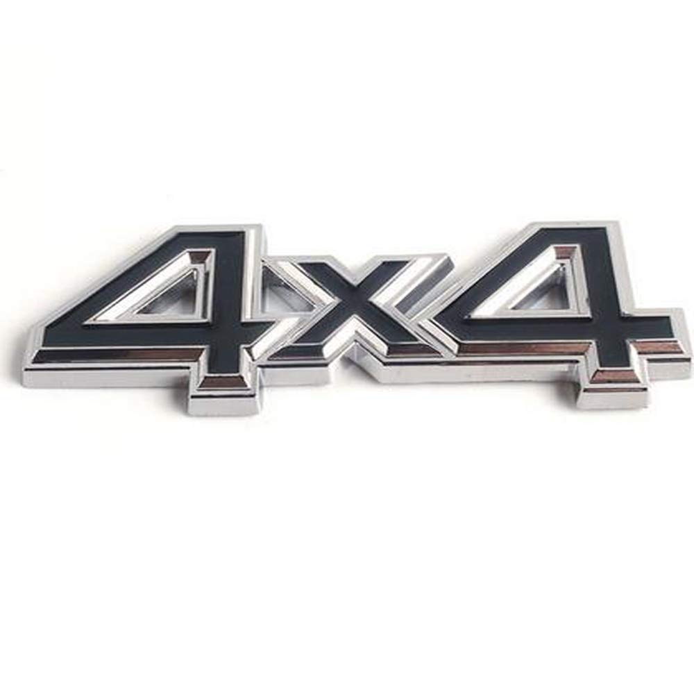 1 Stücke 3D Metall 4x4 allradantrieb Auto Aufkleber Emblem Abzeichen (Schwarz #Silber) von Tcare