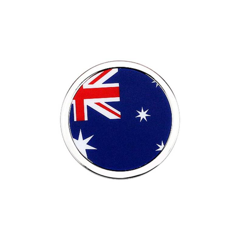 1 Stücke Auto Exterior Zubehör Australien Flagge Aufkleber Metall Mini Runde Emblem Für Toyota Rover Dodge Skoda Audi von Tcare
