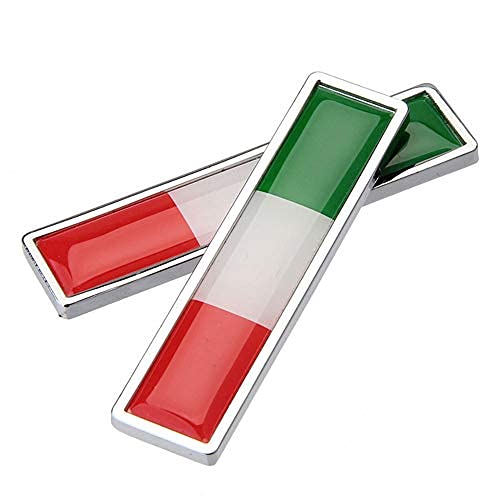 1 para Land Nationalflagge Italien Hot Metal Aufkleber Auto Styling Motorrad Zubehör Abzeichen Label Emblem Auto Aufkleber von Tcare
