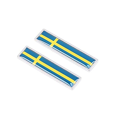 1 para Schweden Flagge Metall Auto Aufkleber Schmücken Aufkleber Emblem Abzeichen von Tcare