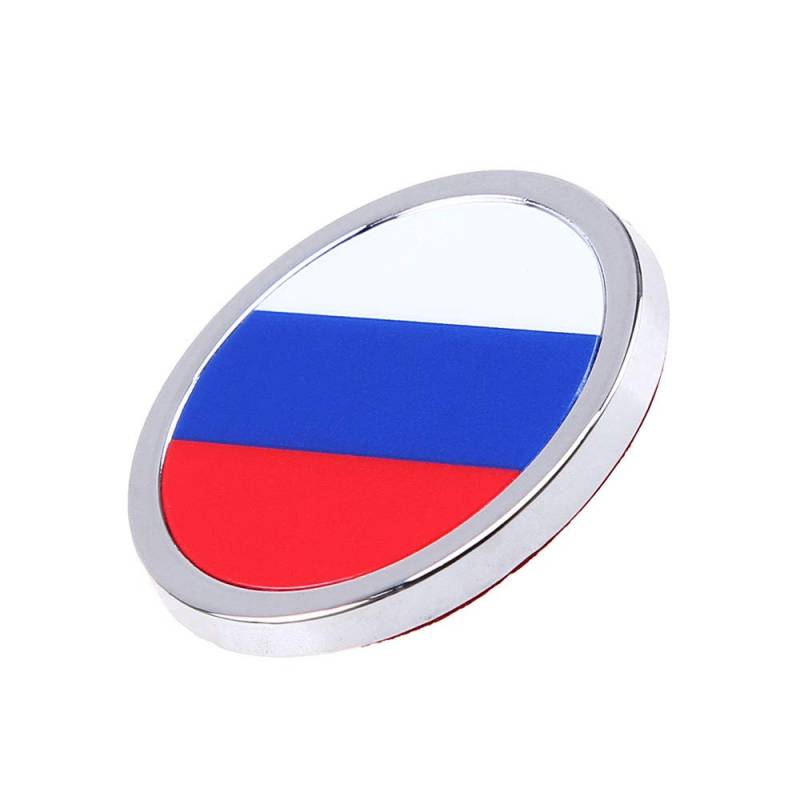 1 stücke Auto Styling Russland nationalflagge 3D Metall Aufkleber Mini runde Emblem von Tcare