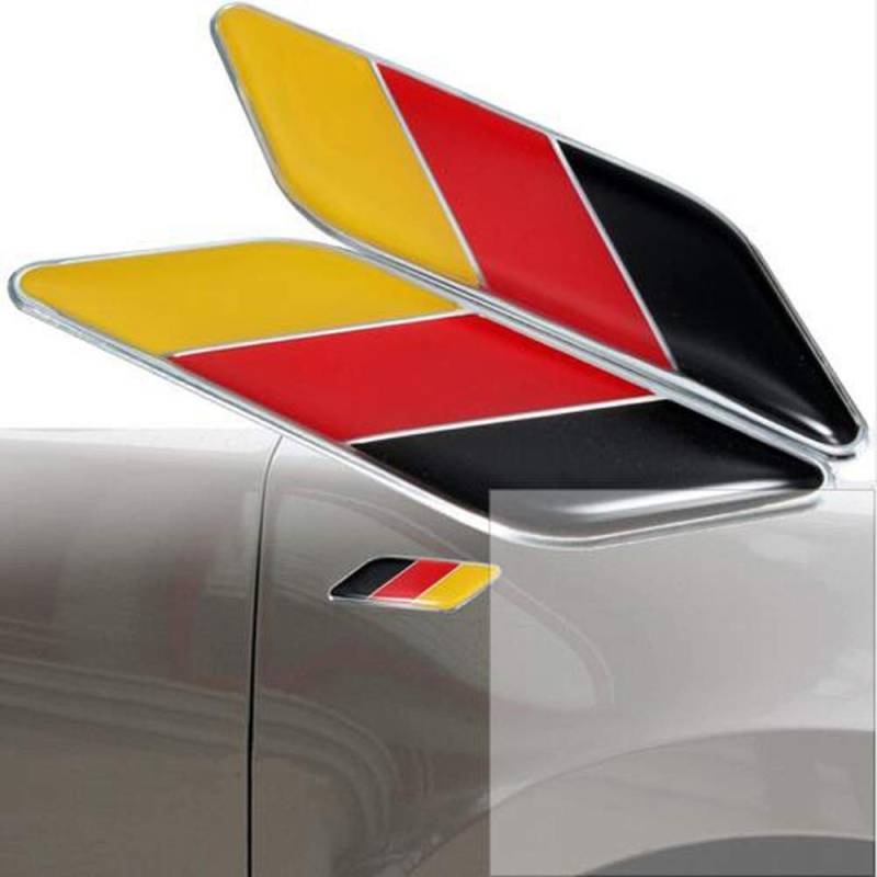 2 Teile/para 3D Metall Deutsche Flagge Auto Emblem Abzeichen Aufkleber Aufkleber von Tcare