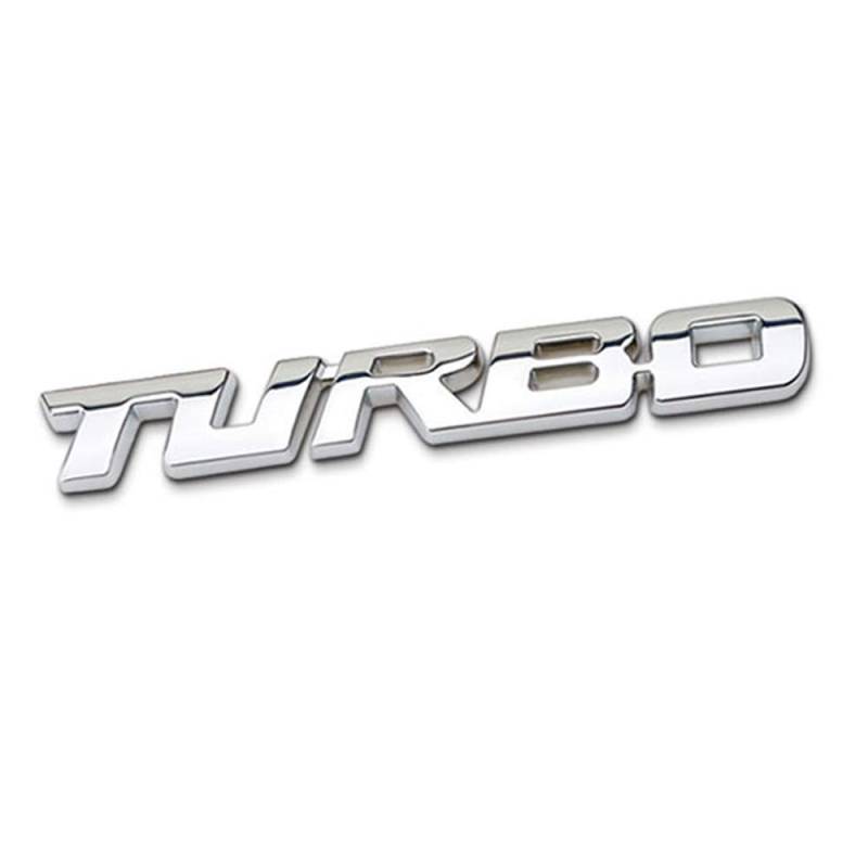 3D Metall Auto Dekoration Metallkleber Turbo LKW Auto Abzeichen Emblem Aufkleber für Turbo Boost Auto für Universal Autos Moto Fahrrad Auto Styling Dekorative Accessoires von Tcare
