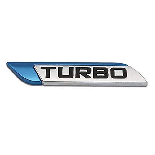 3D Metall Turbo Turbocharged Auto Aufkleber Logo Emblem Abzeichen Aufkleber Aufkleber Auto Styling DIY Dekoration Zubehör (Blau) von Tcare
