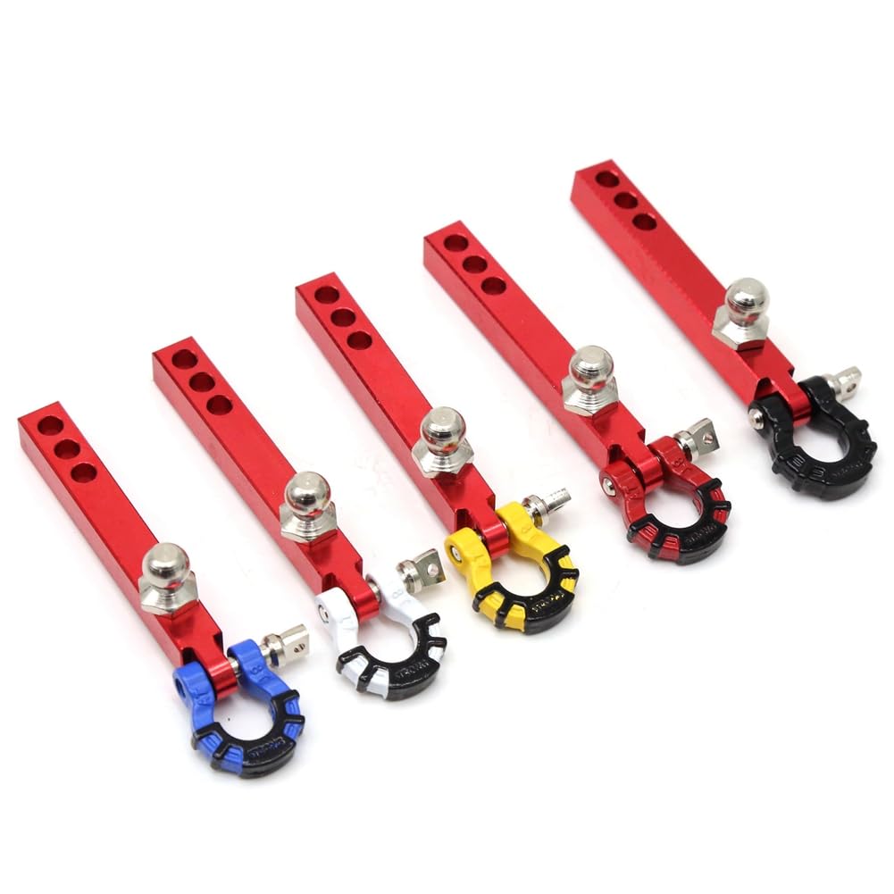 Tdkjfoutr 1/10 Climbing Car Series Universal 6x6 Quadratische Öffnung Metallanhängerhaken Kugelkopf + U-Schnalle New Rescue von Tdkjfoutr