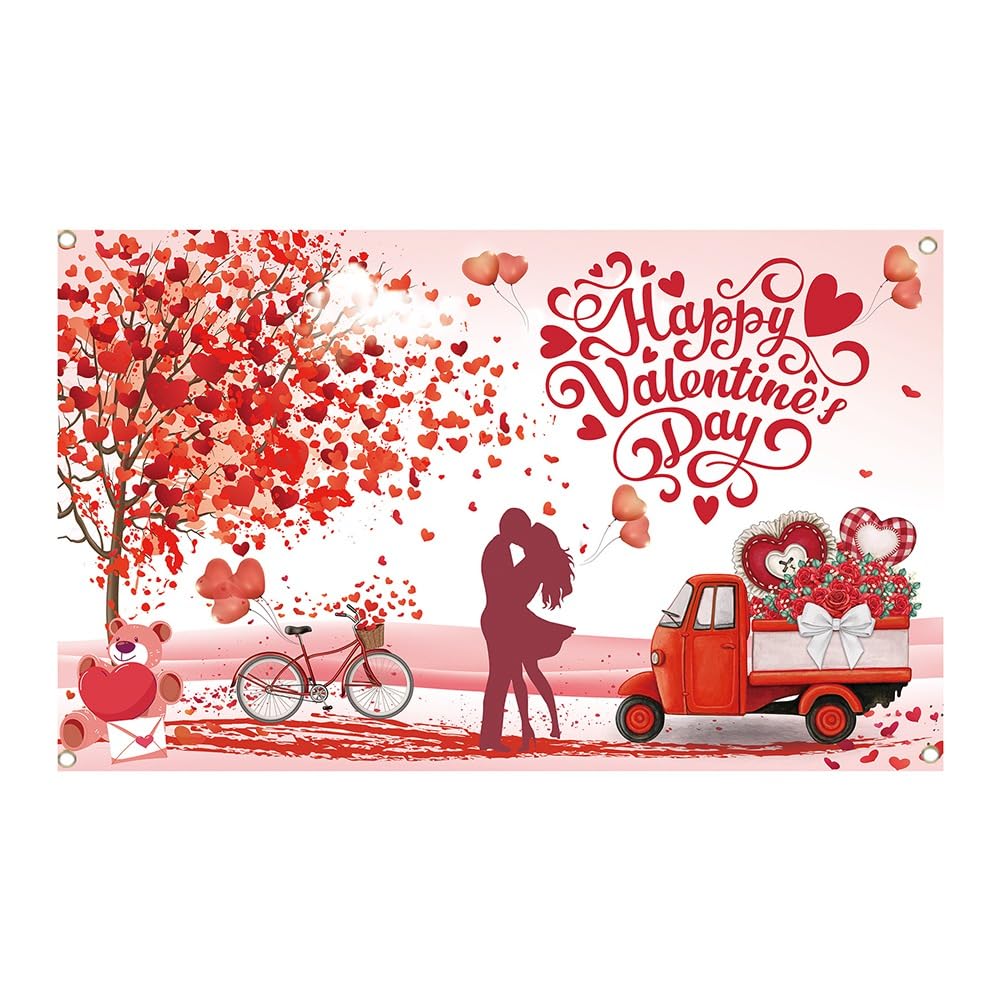 Tdkjfoutr 1 Stück Fröhlicher Valentinstag-Hintergrund, Banner, Liebesherz, Partydekorationen, Hintergrund, Rotes Polyester für Den Valentinstag Tdkjfoutr 1 Stück Fröhlicher Valentinstag-Hintergrund, Banner, Liebesherz, Partydekorationen, Hintergrund, Rotes Polyester für Den Valentinstag von Tdkjfoutr