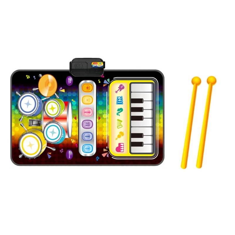 Tdkjfoutr 2-In-1-Multifunktions-Elektronik-Musikdecke für Kinder Zur Förderung Des Musikinteresses von Tdkjfoutr