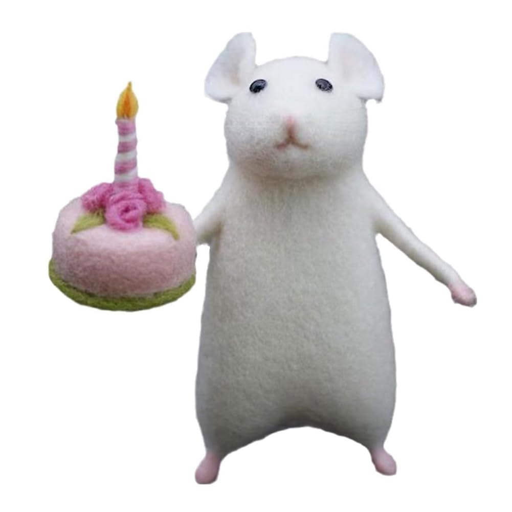 Tdkjfoutr 2 STK Halloween Maus Handgemachte Wollfilz Weihnachtsmaus Ornament Nadelgefilzte Kürbisse Tiere Dekoration B von Tdkjfoutr