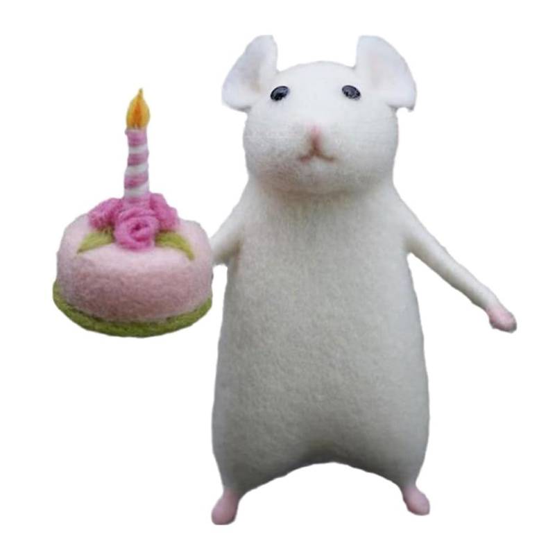Tdkjfoutr 2 STK Halloween Maus Handgemachte Wollfilz Weihnachtsmaus Ornament Nadelgefilzte Kürbisse Tiere Dekoration B von Tdkjfoutr