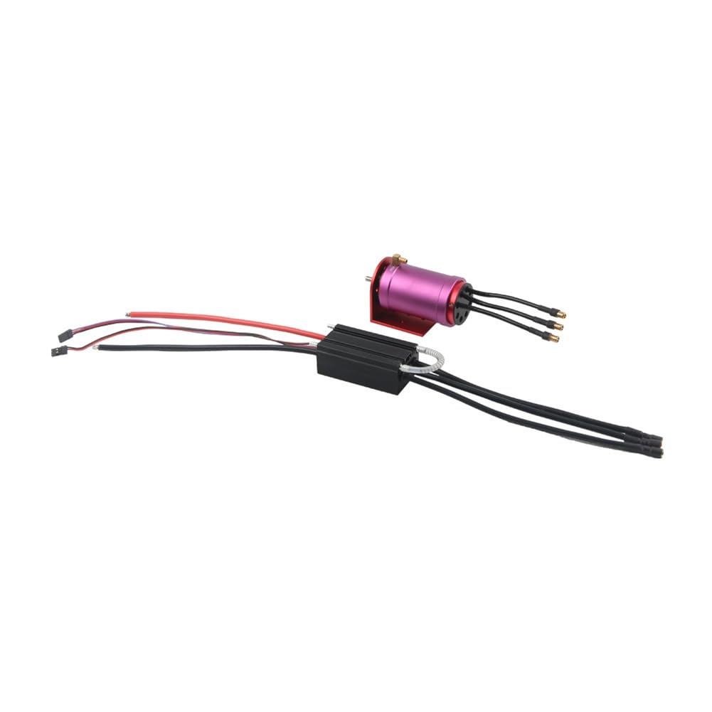 Tdkjfoutr 24 V RC Brushless 4082-1600 KV Brushless-Motor, Wasserkühlmantel mit Elektronischem 150-A-Drehzahlregler für RC-Bootsautos von Tdkjfoutr