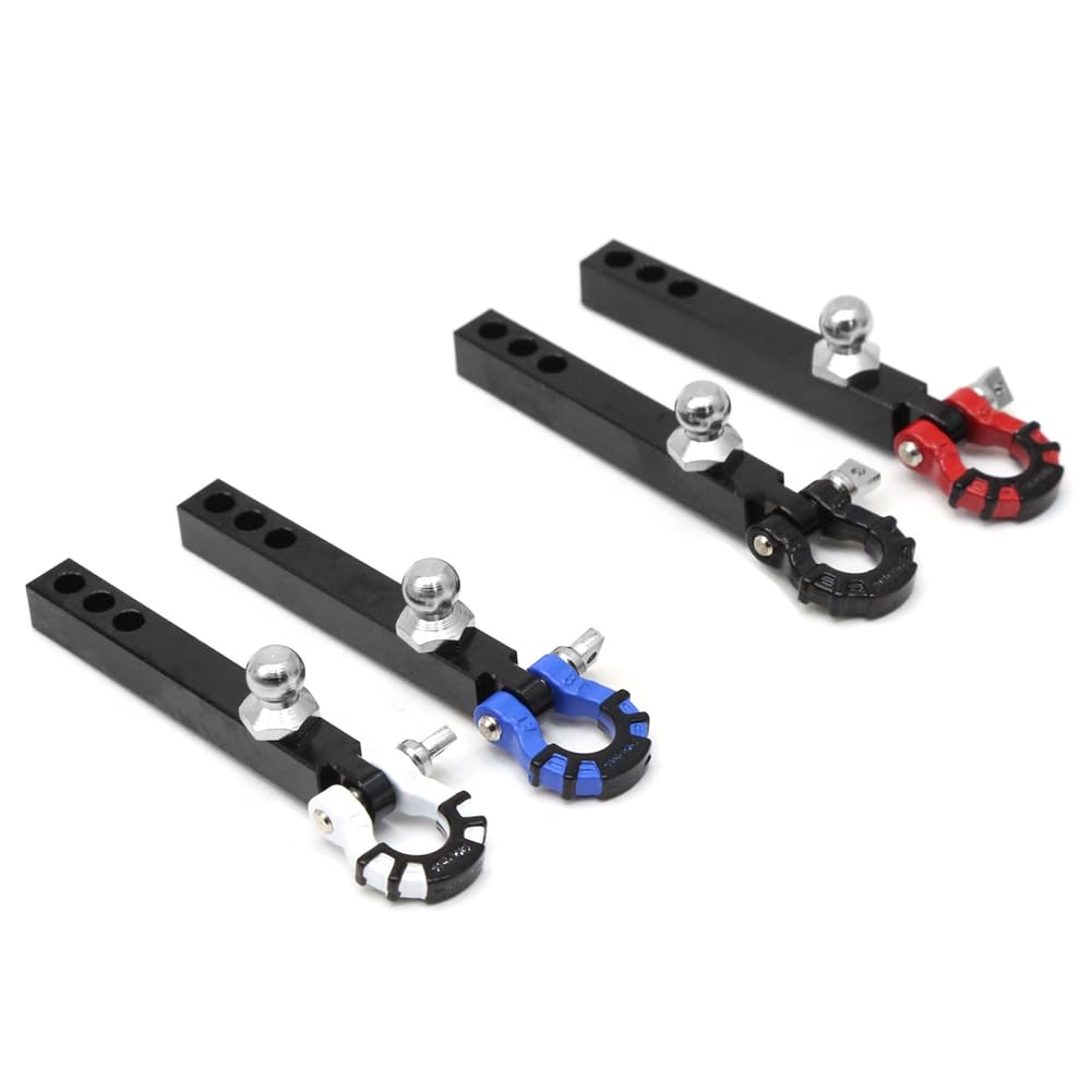 Tdkjfoutr 4 Stück 1/10 Climbing Car Series Universal 6x6 Spezifikation Quadratischer Anhängerhaken Aus Metall von Tdkjfoutr
