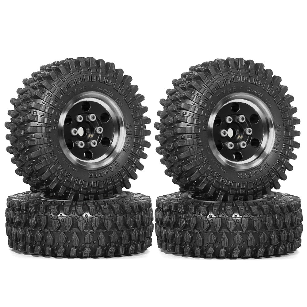 Tdkjfoutr 4 Stück 55 mm 1,0 Metall-Beadlock-Radreifen für 1/18 1/24 RC Crawler Car TRX4M SCX24 Upgrade-Teile Zubehör Schwarz Tdkjfoutr 4 Stück 55 mm 1,0 Metall-Beadlock-Radreifen für 1/18 1/24 RC Crawler Car TRX4M SCX24 Upgrade-Teile Zubehör Schwarz von Tdkjfoutr